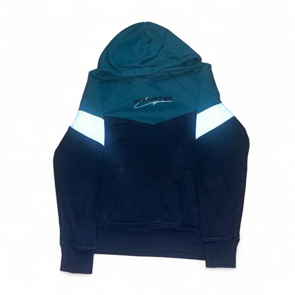 Hollister Co. Men's Green and Black Hoodie SZ S